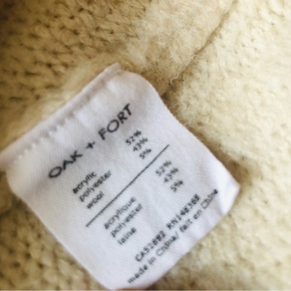 Oak + Fort Wool Blend Bell Sleeve Sweater in Cream - Picture 8 of 10